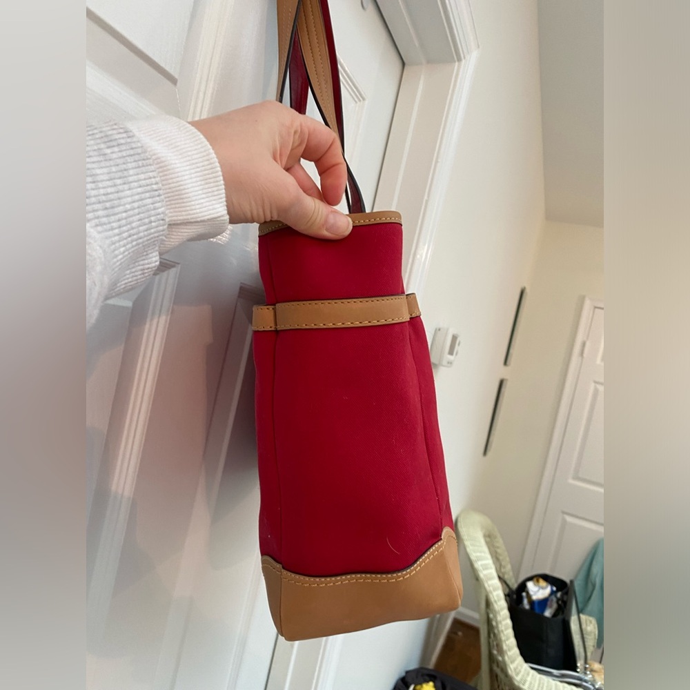 Coach Red Travel Tote / Diaper Tote with Long Strap and So Many Pockets! - Picture 3 of 16